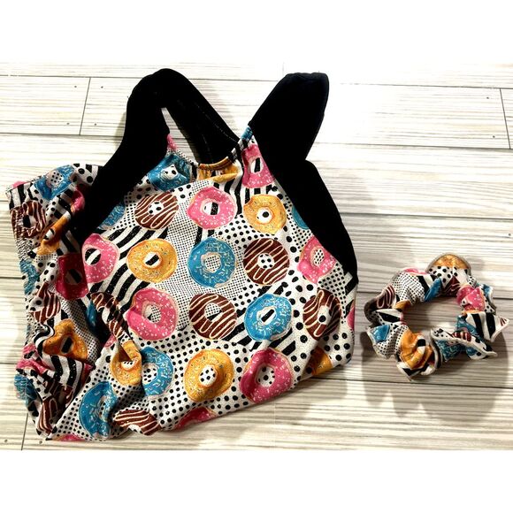 Pants - SNOWFLAKE Gymnastics Dance LEOTARD Adult Xsmall DONUTS With Matching Scrunchie